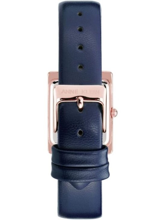 Anne Klein Women\'s Navy Blue Rose Gold Leather Strap Analog Quartz Luxury Watch main image 9